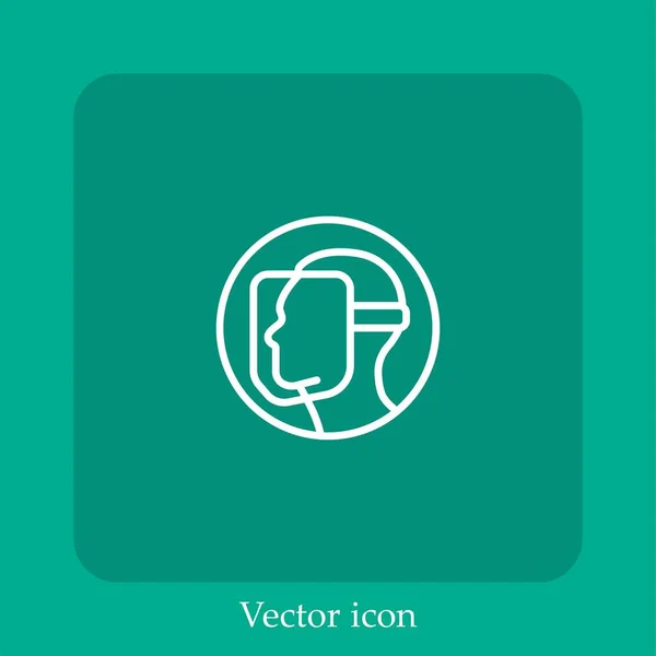 Icona Vettoriale Saldatura Icon Line Lineare Con Corsa Modificabile — Vettoriale Stock