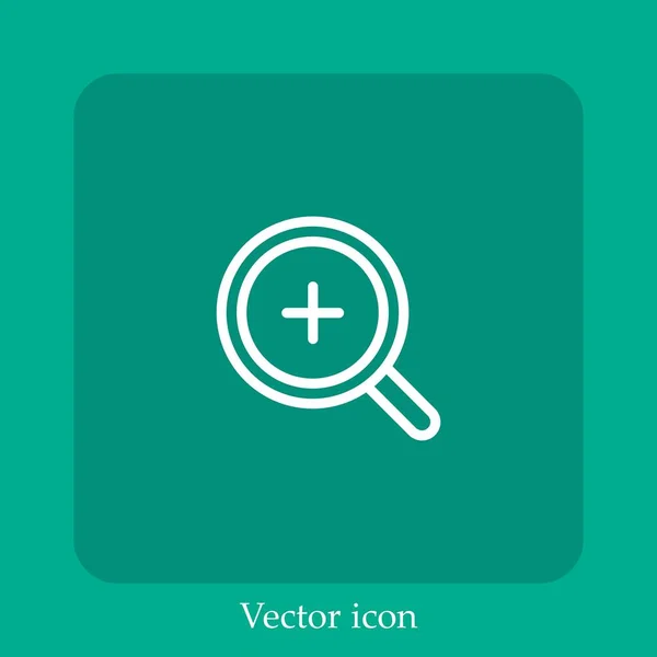 Vergrößern Sie Das Vektorsymbol Linear Icon Line Mit Editierbarem Strich — Stockvektor
