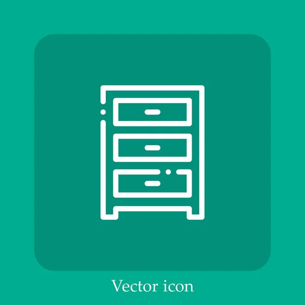 Иконка Вектора Шкафа — стоковый вектор
