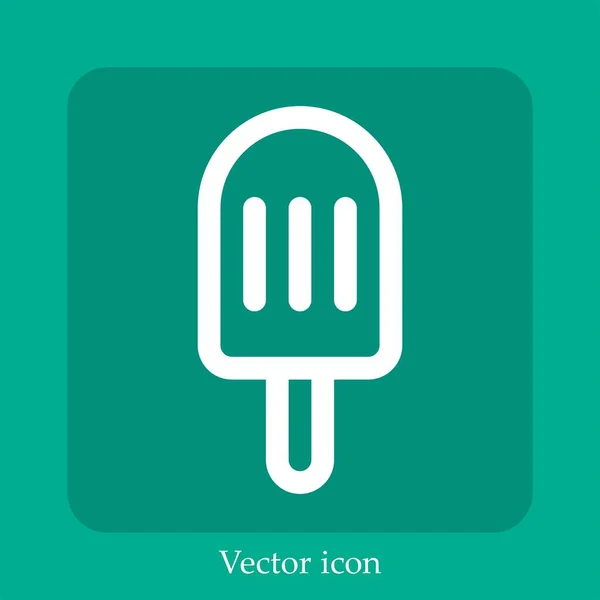 Eis Vektor Symbol Lineare Icon Line Mit Editierbarem Strich — Stockvektor