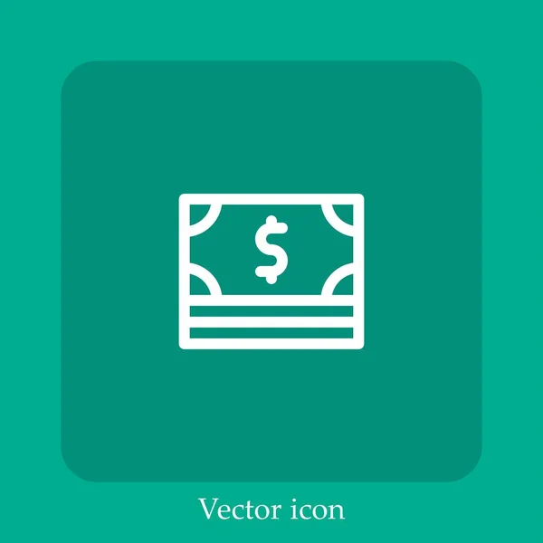 Ícone Vetor Pilha Linear Icon Line Com Curso Editável — Vetor de Stock