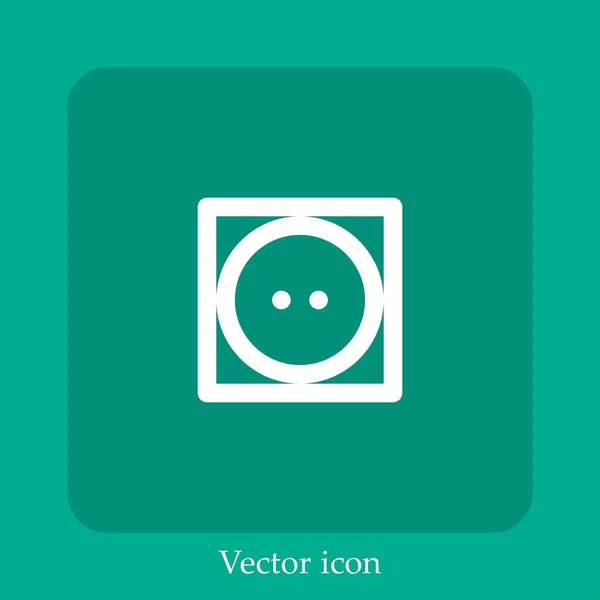 Tumble Dry Vector Icon Linear Icon Line Editable Stroke — Stock Vector