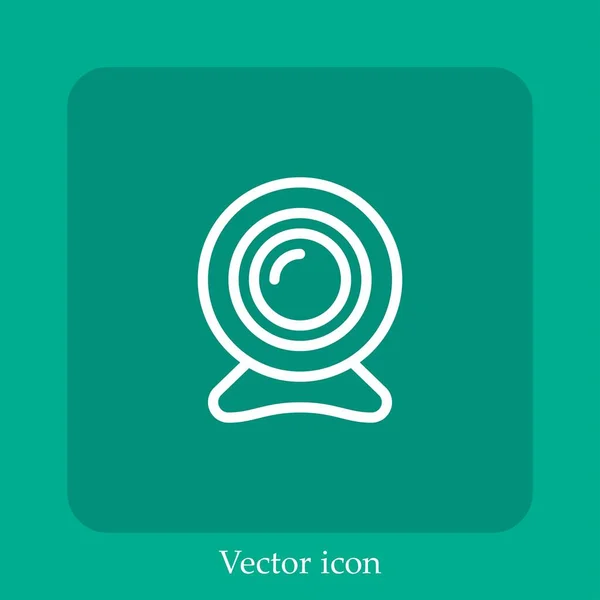 Webcam Vektor Symbol Lineare Icon Line Mit Editierbarem Strich — Stockvektor