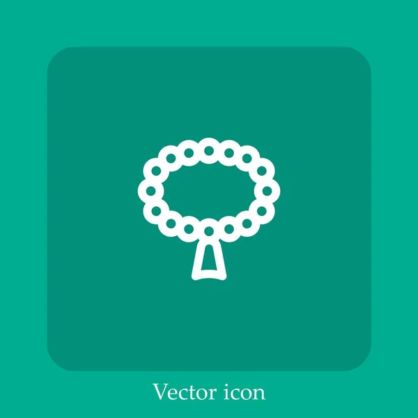 Perlen Vektor Symbol Lineare Icon Line Mit Editierbarem Strich — Stockvektor