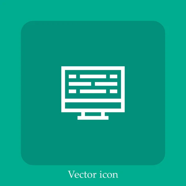 Codevektorsymbol Lineare Icon Line Mit Editierbarem Strich — Stockvektor