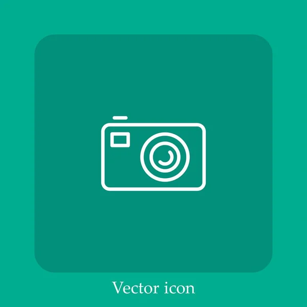 Photography Vector Icon Linear Icon Line Editable Stroke — Stock Vector