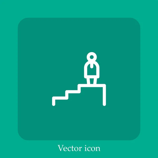 Podium Vektor Icon Lineare Icon Line Mit Editierbarem Strich — Stockvektor