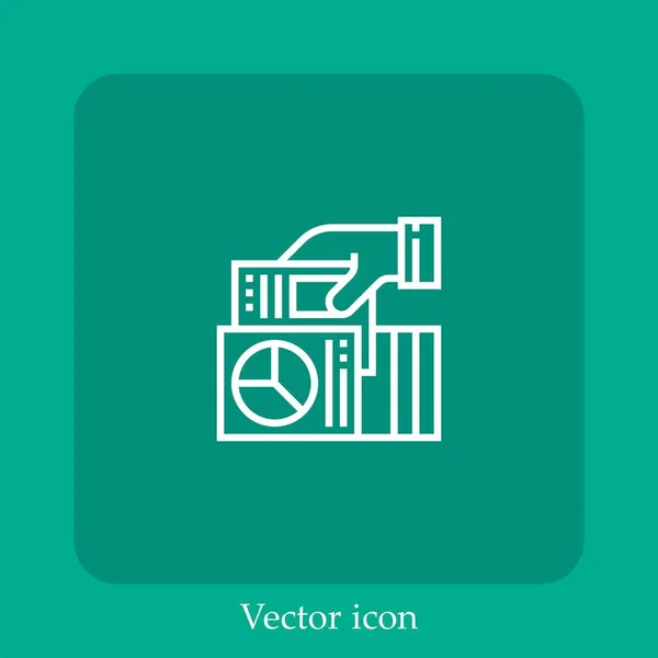 Report Vektor Icon Lineare Icon Line Mit Editierbarem Strich — Stockvektor