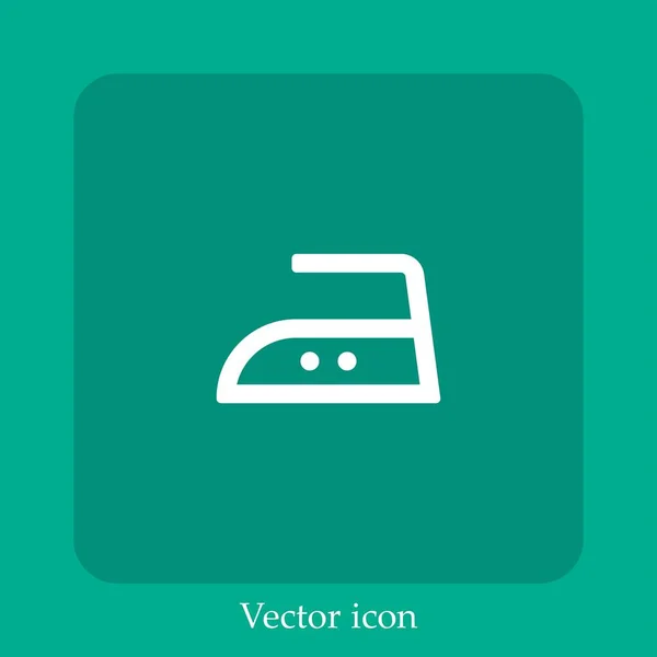Planchado Icono Vectorial Icon Line Lineal Con Carrera Editable — Vector de stock