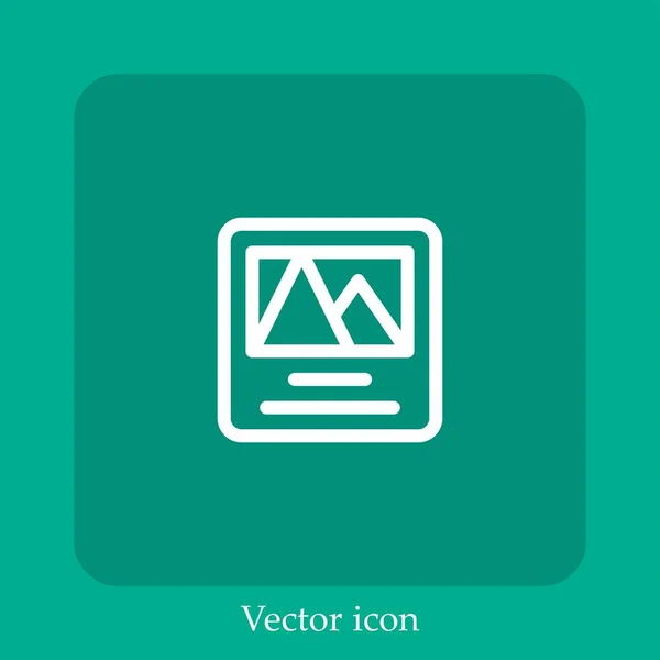 Ícone Vetorial Motivacional Linear Icon Line Com Curso Editável — Vetor de Stock
