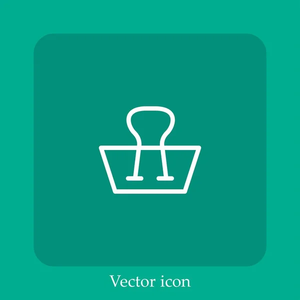 Clip Vector Icono Icon Line Lineal Con Carrera Editable — Vector de stock