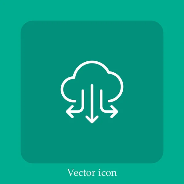 Verbunden Vektor Symbol Lineare Icon Line Mit Editierbarem Strich — Stockvektor