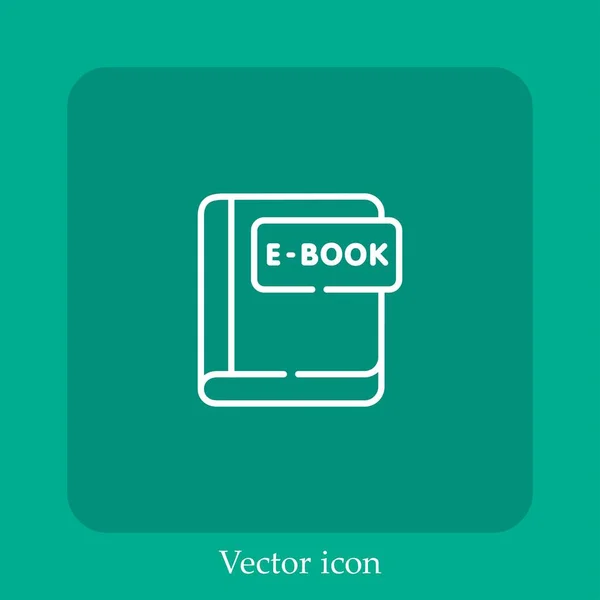 Ebook Vektor Icon Lineare Icon Line Mit Editierbarem Strich — Stockvektor