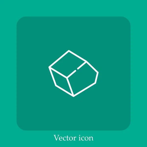 Ícone Vetorial Geométrico Linear Icon Line Com Curso Editável — Vetor de Stock