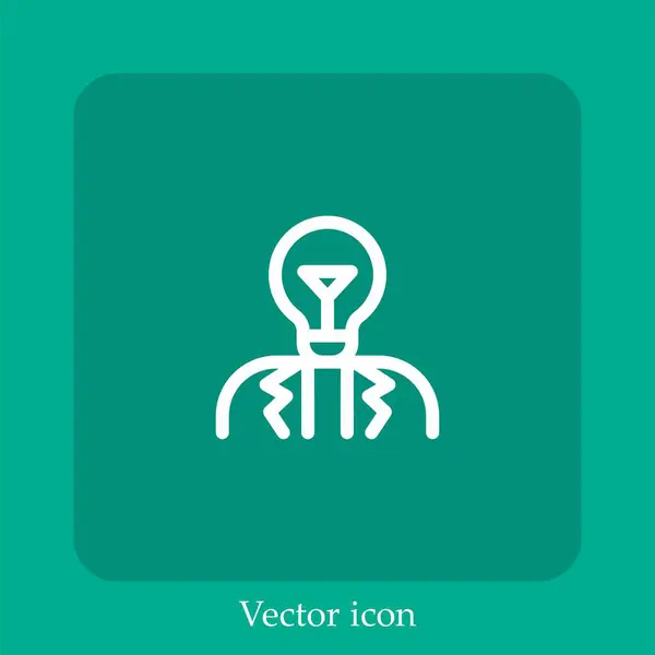 Icône Vectorielle Idée Icône Linéaire Ligne Avec Trait Modifiable — Image vectorielle