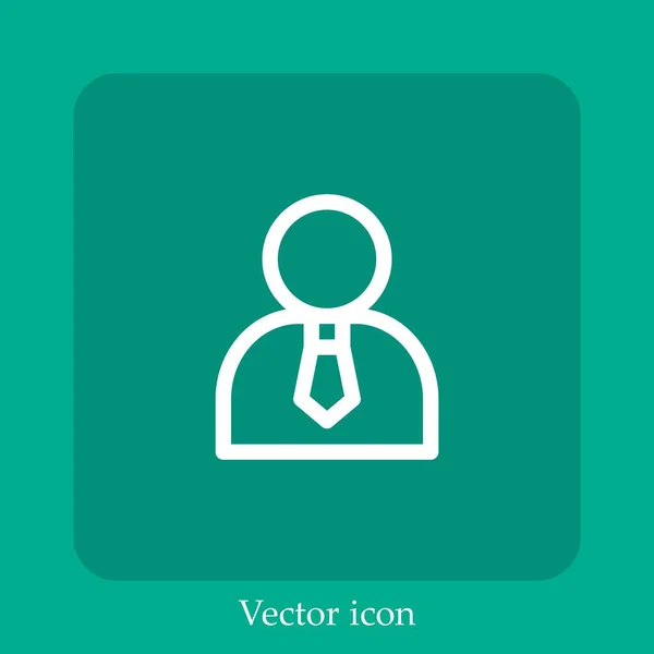 Investor Vector Icon Linear Icon Line Editable Stroke — Stock Vector