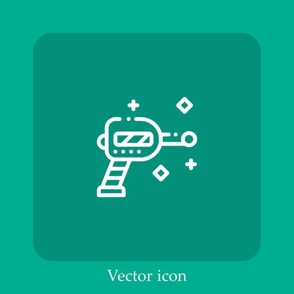 Ícone Vetor Laser Linear Icon Line Com Curso Editável — Vetor de Stock