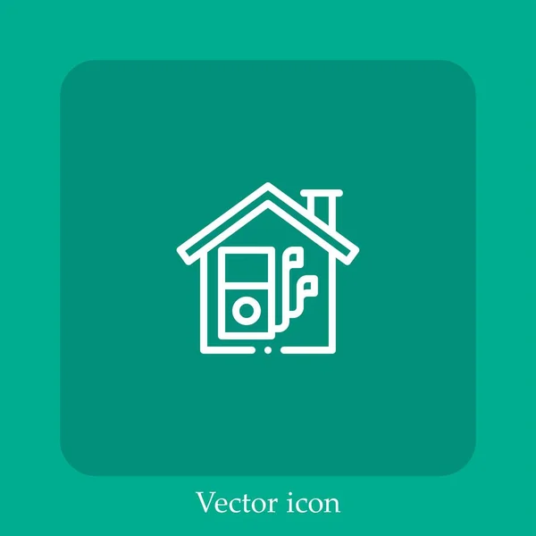 Musik Vektor Symbol Lineare Icon Line Mit Editierbarem Strich — Stockvektor