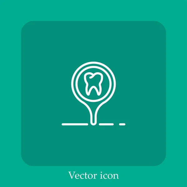 Icona Vettoriale Segnaposto Icon Line Lineare Con Tratto Modificabile — Vettoriale Stock