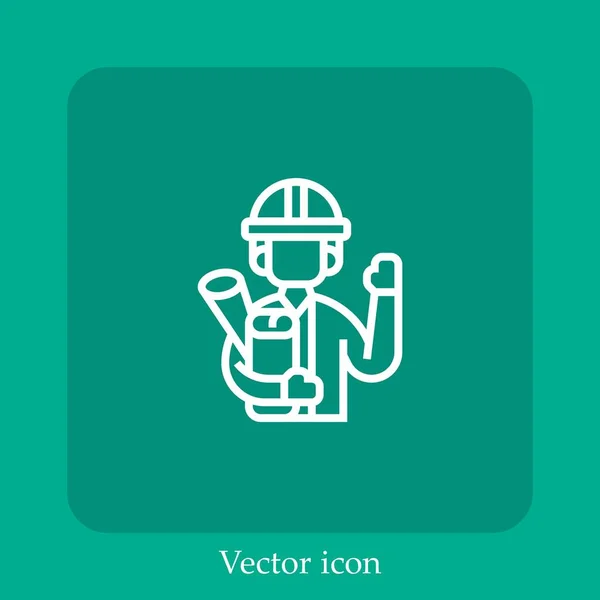 Ingenieur Vektor Symbol Lineare Icon Line Mit Editierbarem Strich Vektorgrafiken