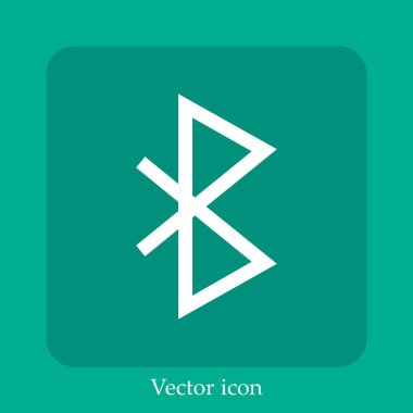Bluetooth vektör simgesi doğrusal simgesi. Düzenlenebilir vuruş çizgisi
