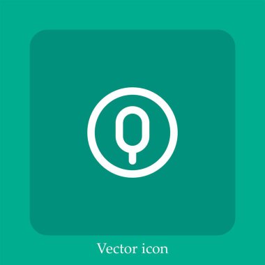 mikrofon vektör doğrusal simgesi. Düzenlenebilir vuruş çizgisi