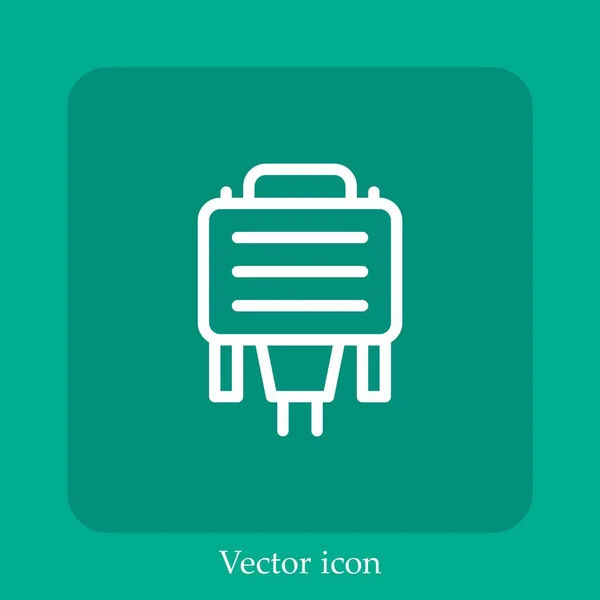 Vga Vektorsymbol Lineare Icon Line Mit Editierbarem Strich — Stockvektor