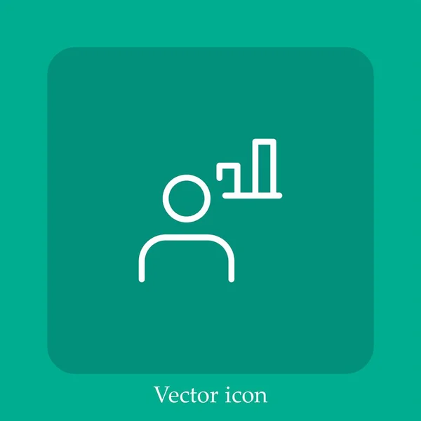 Admin Vektorsymbol Lineare Icon Line Mit Editierbarem Strich — Stockvektor