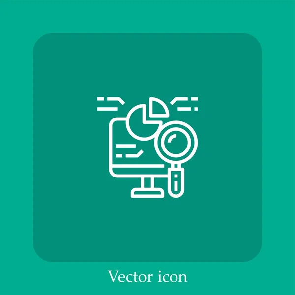 Datenanalyse Vektor Symbol Lineare Icon Line Mit Editierbarem Strich — Stockvektor