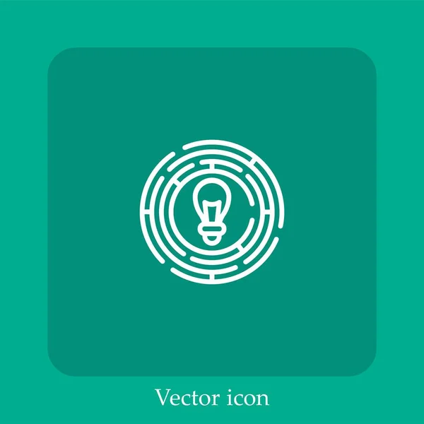 Ícone Vetor Labirinto Linear Icon Line Com Curso Editável —  Vetores de Stock