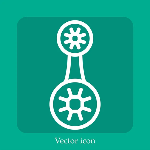 Piercing Vector Icon Lineare Icon Line Mit Editierbarem Strich — Stockvektor