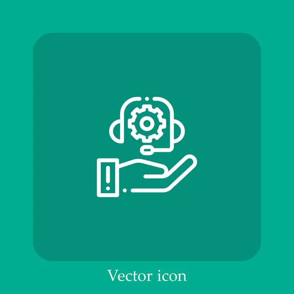 Unterstützt Vektor Symbol Lineare Icon Line Mit Editierbarem Strich — Stockvektor