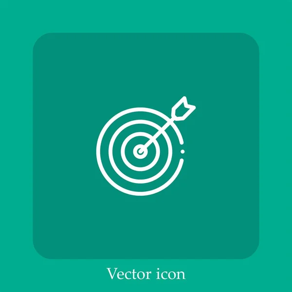 Ziel Vektor Symbol Lineare Icon Line Mit Editierbarem Strich — Stockvektor