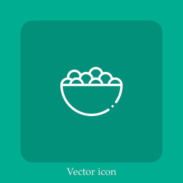 Icone Vectorielle Bonbons Icône Linéaire Ligne Avec Course Modifiable — Image vectorielle