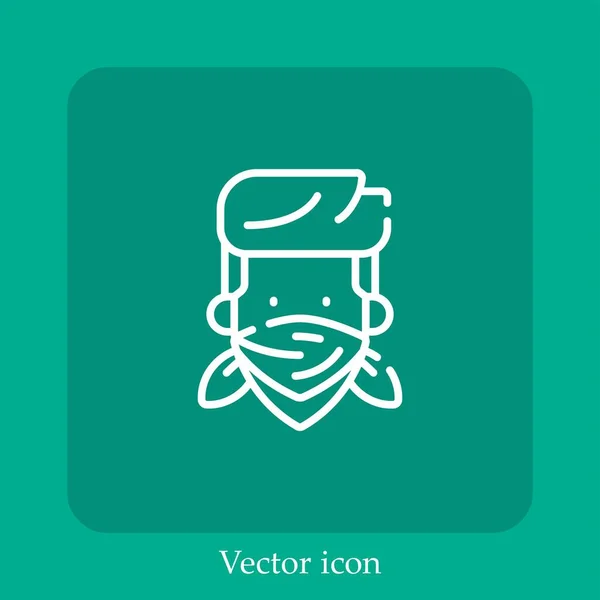 Demonstrator Vektor Icon Lineare Icon Line Mit Editierbarem Strich — Stockvektor