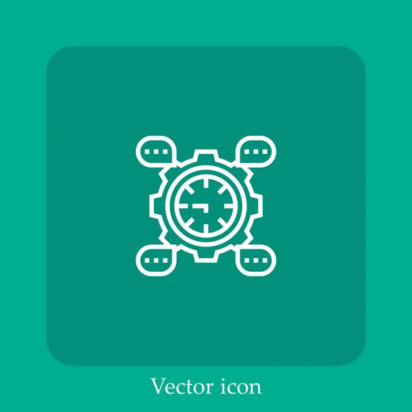 Entwicklung Vektor Symbol Lineare Icon Line Mit Editierbarem Strich — Stockvektor