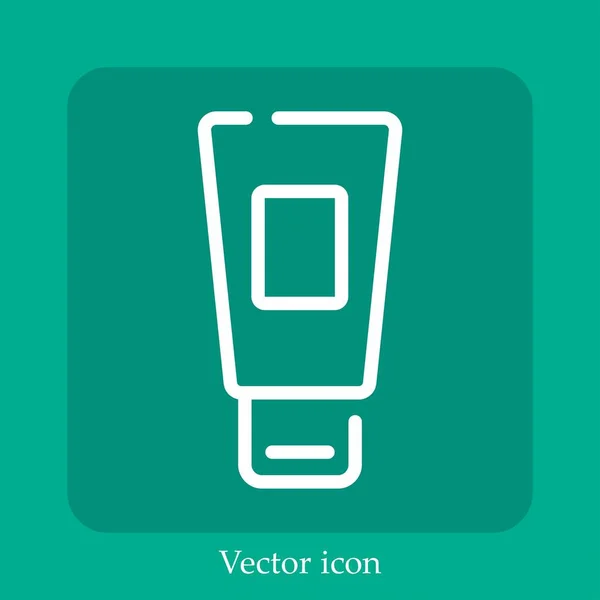 Ícone Vetor Gel Linear Icon Line Com Curso Editável — Vetor de Stock