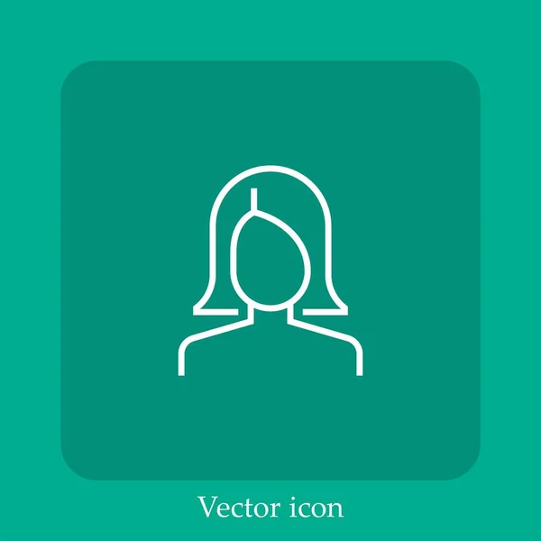 Haarschnitt Vektor Symbol Lineare Icon Line Mit Editierbarem Strich — Stockvektor