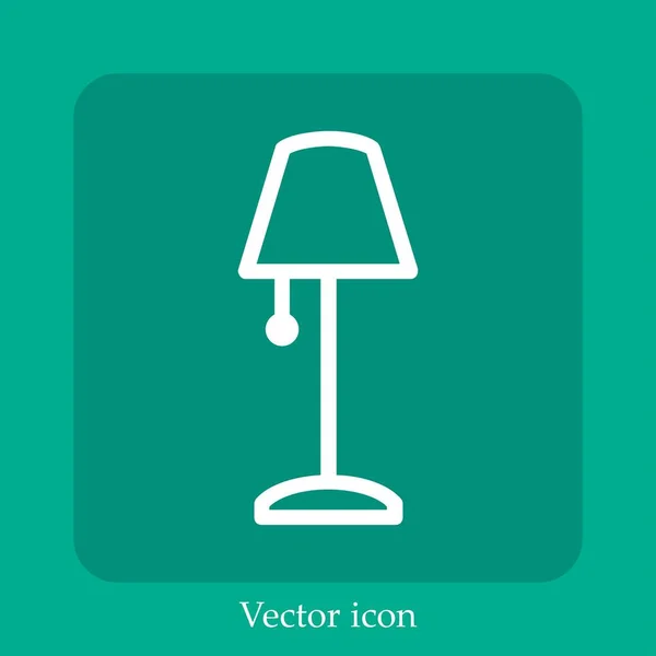 Ícone Vetor Lâmpada Linear Icon Line Com Curso Editável — Vetor de Stock