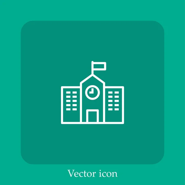 Schule Vektor Symbol Lineare Icon Line Mit Editierbarem Strich — Stockvektor