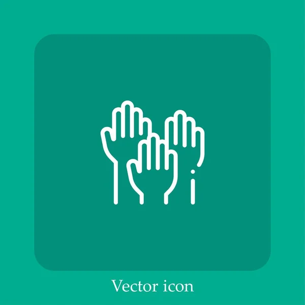 Soporte Icono Vectorial Icon Line Lineal Con Carrera Editable — Vector de stock