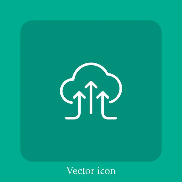 Télécharger Icône Vectorielle Icône Linéaire Ligne Avec Course Modifiable — Image vectorielle