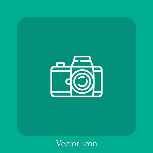 Ícone Vetorial Vintage Linear Icon Line Com Curso Editável — Vetor de Stock