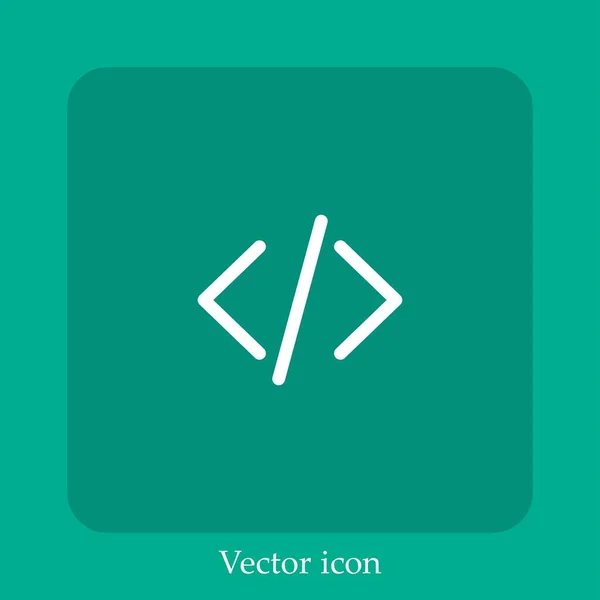 Codevektorsymbol Lineare Icon Line Mit Editierbarem Strich — Stockvektor