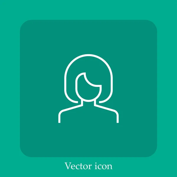 Haarschnitt Vektor Symbol Lineare Icon Line Mit Editierbarem Strich — Stockvektor