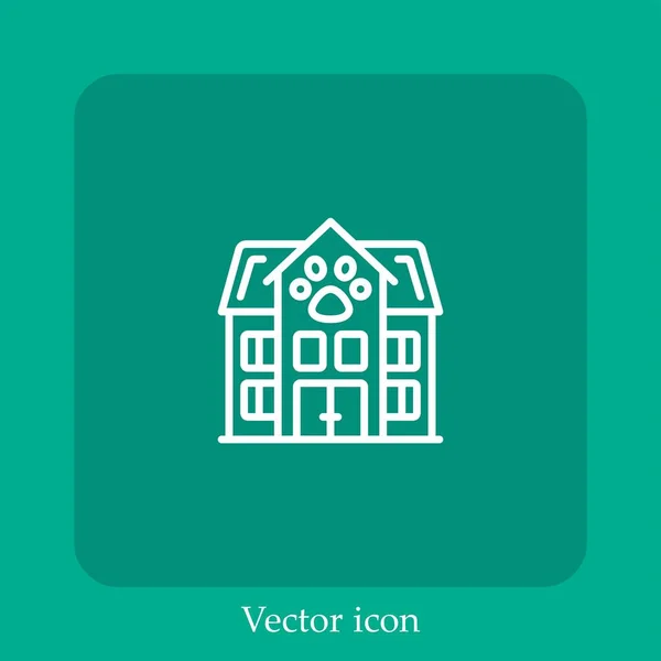 Krankenhaus Vektor Symbol Linear Icon Line Mit Editierbarem Strich — Stockvektor