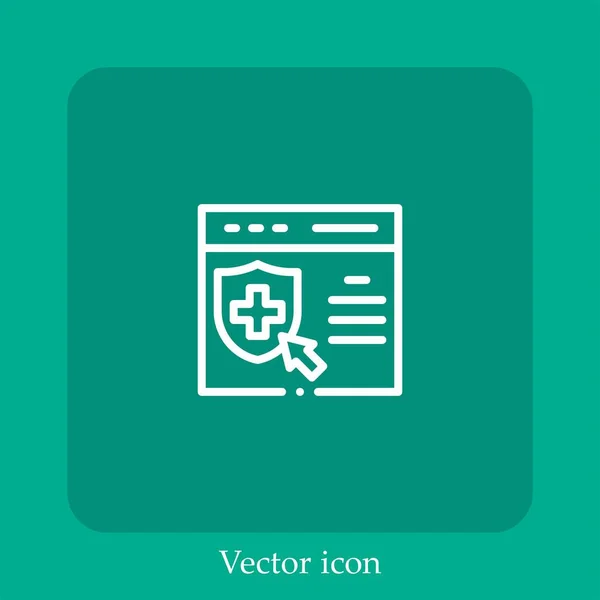 Online Shopping Vektor Symbol Lineare Icon Line Mit Editierbarem Strich — Stockvektor