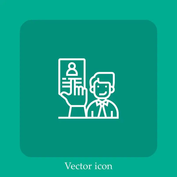 Rekrutieren Vektorsymbol Lineare Icon Line Mit Editierbarem Strich — Stockvektor