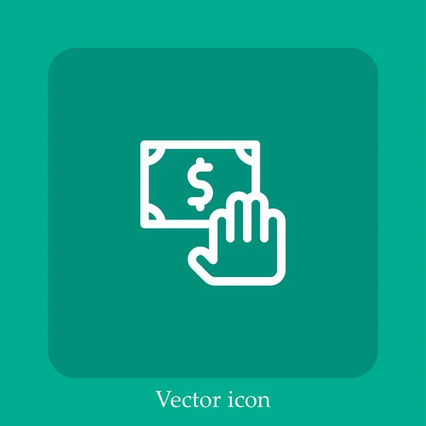 Ausgaben Vektor Symbol Lineare Icon Line Mit Editierbarem Strich — Stockvektor