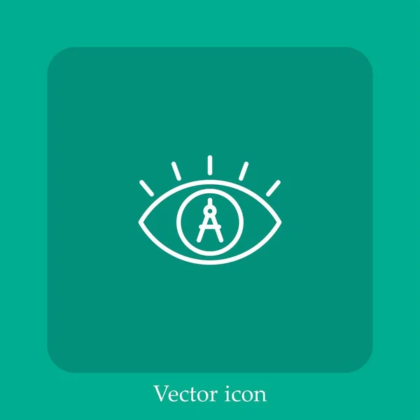 Arquiteto Ícone Vetor Linear Icon Line Com Curso Editável —  Vetores de Stock